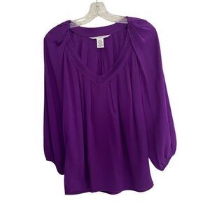 Diane von Furstenberg Silk Blouse Purple size 2